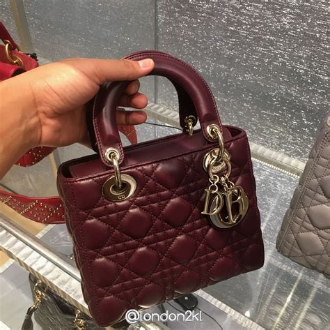 lady dior burgundy bag